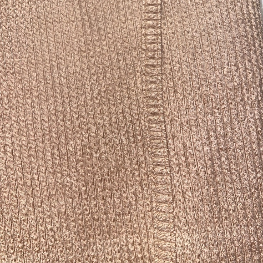 Tan Ribbed Long Sleeve Top - Picture 2 of 6